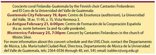 Cantores Finlandeses Performs For Guatemala