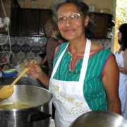 Asmena Pankanea creating a meal (photo by Dianne Carofino)